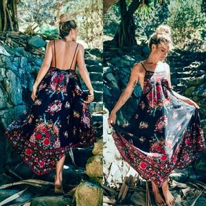 ✨ SPELL Hotel Paradisco Strappy Maxi Dress in Jet